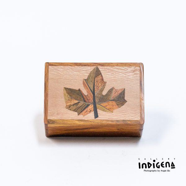 Maple Leaf Intarsia Box