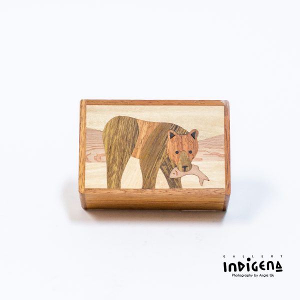 Bear and Fish Intarsia Box