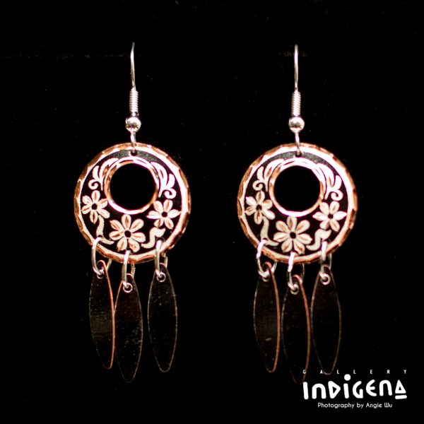 Dream Catcher Dangle Earrings- Flower