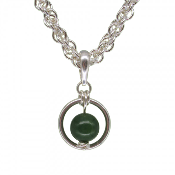 Circle Pendant with British Columbia Nephrite Jade