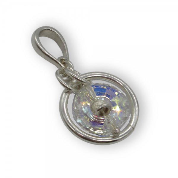 Circle Pendant in Aurora Borealis