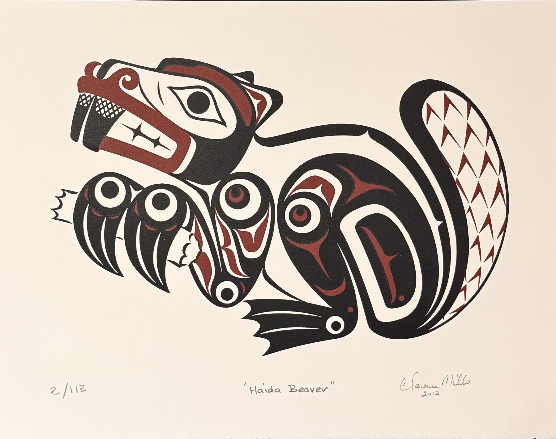 Clarence MILLS_Haida Beaver_68558-L-116_H11xW14_Facing left