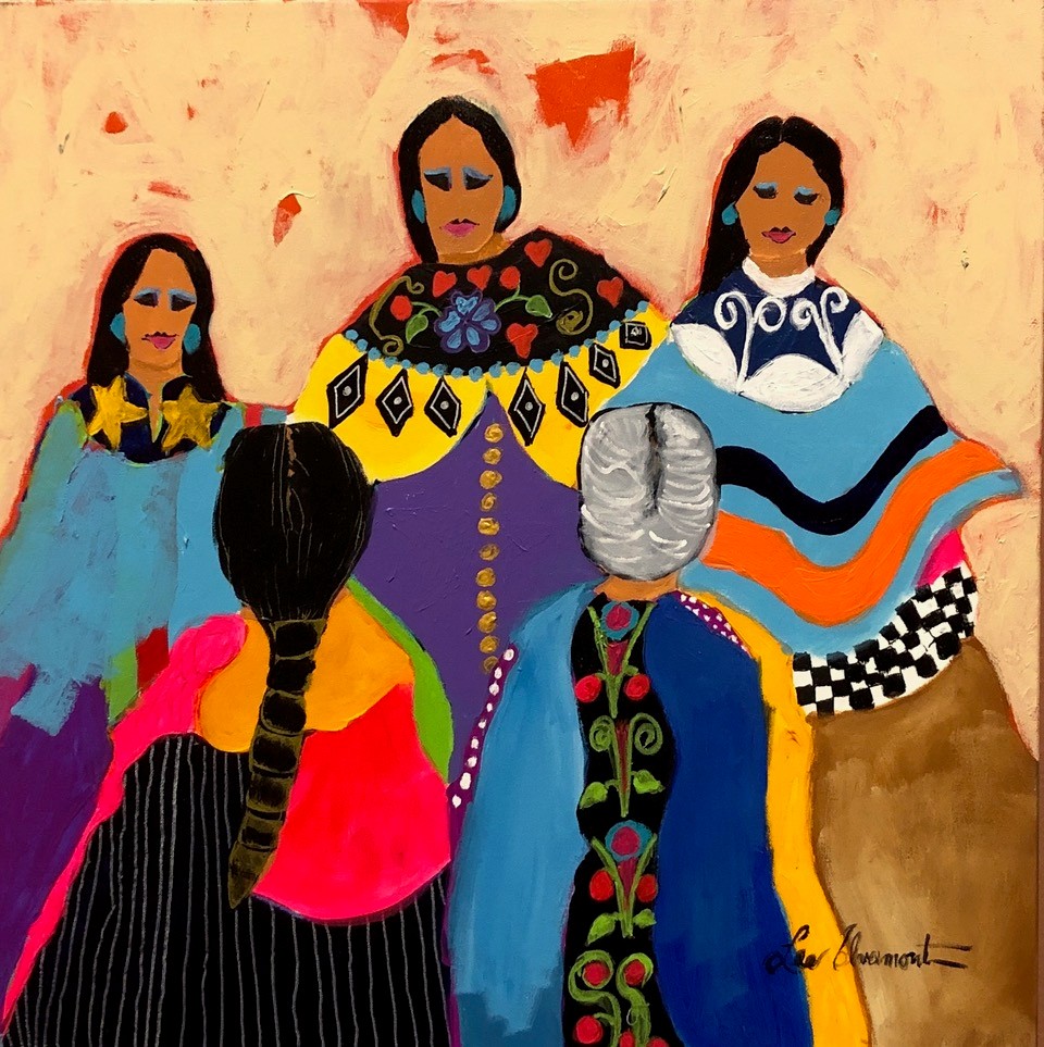 ROUND DANCE 22 x 28 acrylic on canvas 2800.00