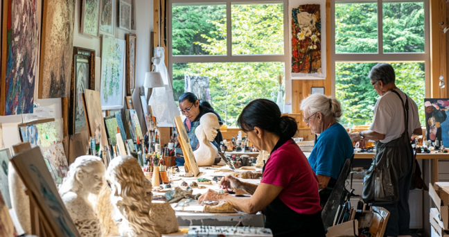 3csadmin_A_group_of_Canadian_artists_working_in_a_shared_stud_46d155b5-d808-4961-bf65-093b8eee3b3a_1